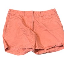 Old Navy Women Salmon Chino Shorts Casual Fit Solid Mid-Rise 100% Cotton Size 1 - £14.19 GBP