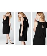 J Jill Wearever Collection Black Crochet Trim Boho Soft Layered Dress Si... - $24.99