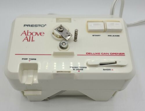 Presto 05608 Above All White Vintage Under Cabinet Automatic Can Opener READ - $19.30