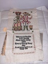 Vintage Needle &#39;N Hoops Cross Stitch Kit Humor Needlework Embroidery Grannycore - £19.18 GBP