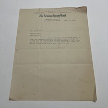 Antique Letter Newton County Bank Burkeville Texas 1922 - $419.21 MXN