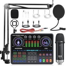 Portable Dj20 Mixer Sound Card With 48V Microphone For Studio Live Sound... - £149.67 GBP