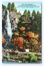 Clear Creek Waterwheel Idaho Springs Colorado CO UNP Linen Postcard K14 - $4.90