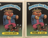 Frank N Stein Undead Jed Garbage Pail Kids  Lot Of 2 1986 - £3.10 GBP