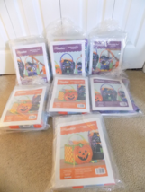 Lot of (12) Herrschners Quality Crafts Plastic Halloween Craft Canvas Kits - £100.75 GBP