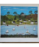 Mike Joseph Falco Screenprint Signed Numbered Unframed Sailing on the Hu... - $46.06