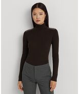 lauren-ralph-lauren-womens-faux-leathertrim-ribb-circuit-brown-m - $47.38 CAD