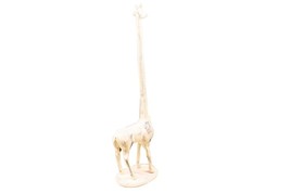 Whitewashed Cast Iron Giraffe Extra Toilet Paper Stand 19&quot; - £49.13 GBP