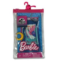 Barbie Clothing Fashion Pack Blue Dress Jurassic World &amp; Sunglasses Necklace - £9.01 GBP