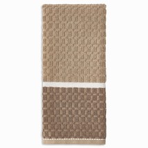 Siena Tan Brown Kitchen Towels Absorbent Cotton Contrasting Color Border... - $315.01 MXN