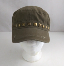 Women&#39;s Frayed Studded One Size Fitted Cadet Baseball Cap - $10.88