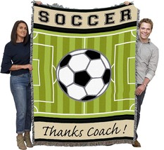 Pure Country Weavers Soccer - Thanks Coach Blanket - Sports Fan Coach, 72X54 - $77.99