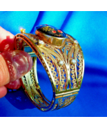 Earth mined Diamond Deco European Bracelet Cuff Filigree Bangle 61.3 gra... - $29,081.35 CAD