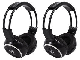 (2) Rockville RFH3 Wireless Infrared IR Car Headphones for Any Car Monitor - £39.50 GBP