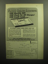 1958 Diners&#39; Club Ad - 15,000 Charge accounts one monthly Bill! - £14.50 GBP