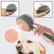 Pet Hair Removal Comb Cat Brush Self Cleaning Slicker Brush Hair Removal Double- - £12.45 GBP