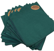 Vintage Springmaid Colorsettings No Iron Napkins Set of 12 Green Set of ... - $47.76 CAD