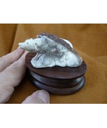 wolf-88 Wolf in cave shed ANTLER figurine Bali detailed figurine love wo... - $72.99