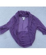Soft Surroundings Purple Women’s Cropped Sheer  Jacket Size Medium 100% ... - $512.21 MXN