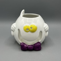 Halloween White Ghost with Bowtie Ceramic 5&quot;  Votive Candle Holder Decor - £11.86 GBP