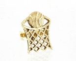 Basketball and hoop Unisex Fashion Ring 10kt Yellow Gold 380977 - $189.00