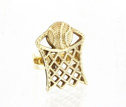 Basketball and hoop Unisex Fashion Ring 10kt Yellow Gold 380977 - £151.07 GBP