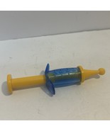 Fisher Price Medical Kit Bag Syringe Yellow Blue Replacement Toy 5.5” - $2.96