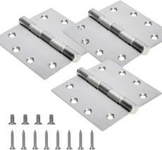 Heavy Duty Commercial Door Hinge, 3 Pack, 4 X 4 X 5 Inches, 3 Mm Stainle... - $41.95