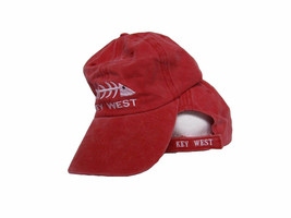 Key West Bone Fish Conch Republic Red Jeans Washed Style Cap Hat - £17.51 GBP