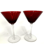 Duncan &amp; Miller Diamond Ruby Liquor Cocktail Glass 5 1/4&quot; Blown Glass Se... - £38.98 GBP