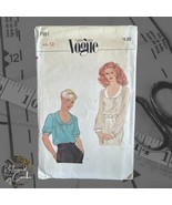 Vogue 7951 Misses&#39; Blouse Pattern Size 12 Vintage PreCut Womens Shirt - $13.00