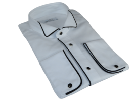 Mens CEREMONIA Tuxedo Formal Shirt 100% Cotton Turkey Slim Fit 3061 13 AB white - £48.24 GBP