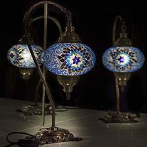 Turkish Lamp, Tiffany Lamp 2021 Mosaic Stained Glass Boho Moroccan Lante... - £56.79 GBP