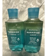 2 Bath &amp; Body Works &quot;PAPAYA PARADISE COVE&quot; Micellar Body Wash 10 oz - $509.91 MXN
