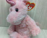 Ty Cuddlys plush Estelle pink soft unicorn stuffed animal 2018 - $15.58