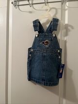 NFL Reebok St. Louis Rams Toddler Girls Child Denim Romper Overall Dress - $28.12+