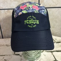 Penguin Hat Womens Adjustable Navy Blue 5-Panel Tropical Floral Ball Cap - £12.41 GBP