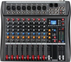 Depusheng Dx8 Professional Mixer Sound Board Console 8 Channel Desk System - $135.95