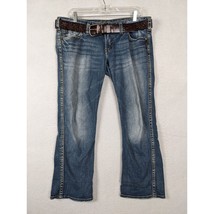 Silver Womens Jeans Frances Capri With Belt Size W32 Cotton Blend Blue - $19.68