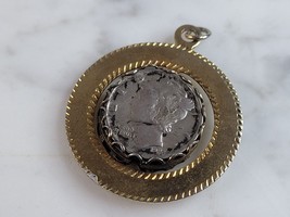 Womens Vintage Estate Silver Mercury Roosevelt Dime Coin Pendant 12.7g E6387 - £31.47 GBP