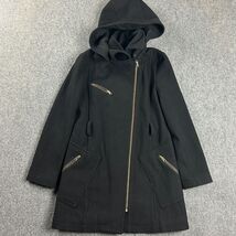 MNG Mango Coat Womens Medium Full Zip Hooded Pockets Trench Overcoat Adults - $456.77 MXN