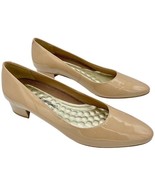 Womens New Walking Cradles Heidi Nude Patent Leather Pumps Heels Shoes - $61.08 CAD