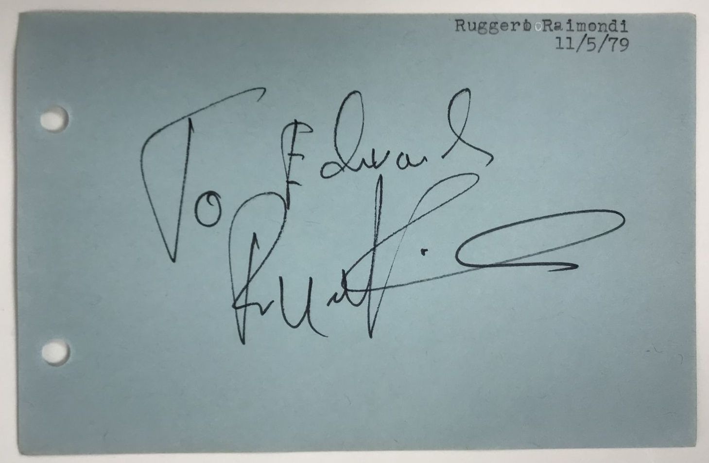 Primary image for Ruggero Raimondi Signed Autographed 4x6 Signature Page - Opera Legend