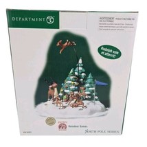  Department 56 North Pole Series Reindeer Games 56853 with Flying Rudolph Rare - £54.81 GBP