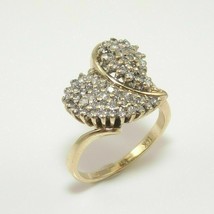 1.76CT Simulated Round Brilliant Cut Diamond Women&#39;s Ring 925 Silver Gold Plated - £79.51 GBP