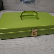Vintage GREEN Wilson Wil-hold Portable Sewing Thread Case FILLED with Sp... - £15.33 GBP