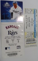 Tampa Bay Rays 2 Ticket Stubs 2009 vs Texas Rangers + Baltimore Orioles VG+  - £7.65 GBP