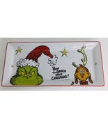 Ceramic Rectangular Platter Dr. Seuss&#39; THE GRINCH AND MAX THE DOG  13.5”... - $35.13 CAD