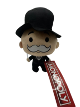 Mr. Monopoly Man 8” Uncle Penny bags Black Suit Big Head Plush Stuffed H... - £14.37 GBP