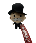 Mr. Monopoly Man 8” Uncle Penny bags Black Suit Big Head Plush Stuffed H... - $17.99